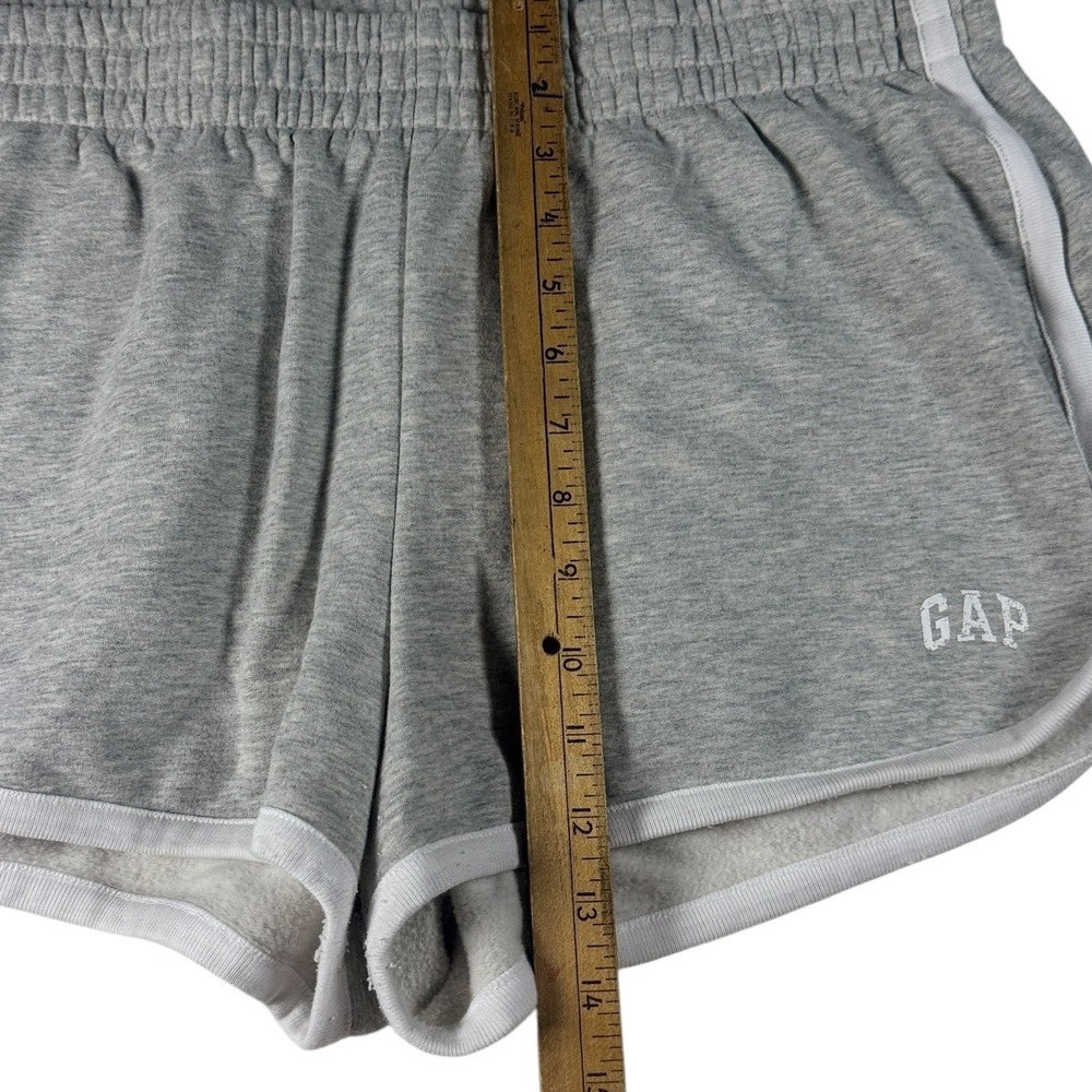 Gap Womens Gray Fleece Shorts Heathered Athletic Lounge Size Large 70s Vibe - Picture 5 of 5
